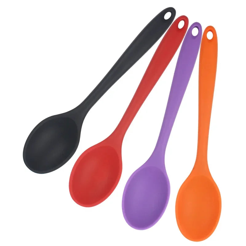 3pcs Silicone Spoon Mixing Soup Spoons Mixing Ladle