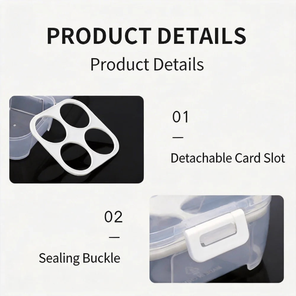 Egg Holder Outdoor Camping Egg Box Transparent Sealed