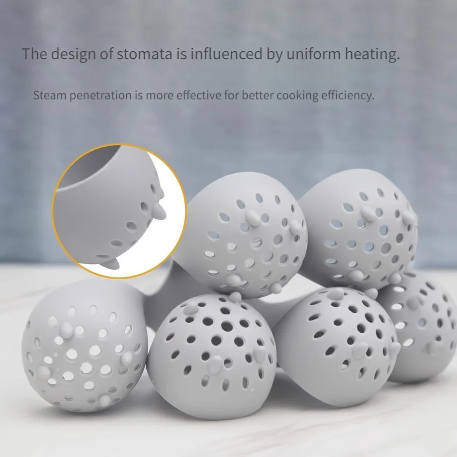 1/2pc Silicone Egg Boiler Rack 4/6 Hole Egg