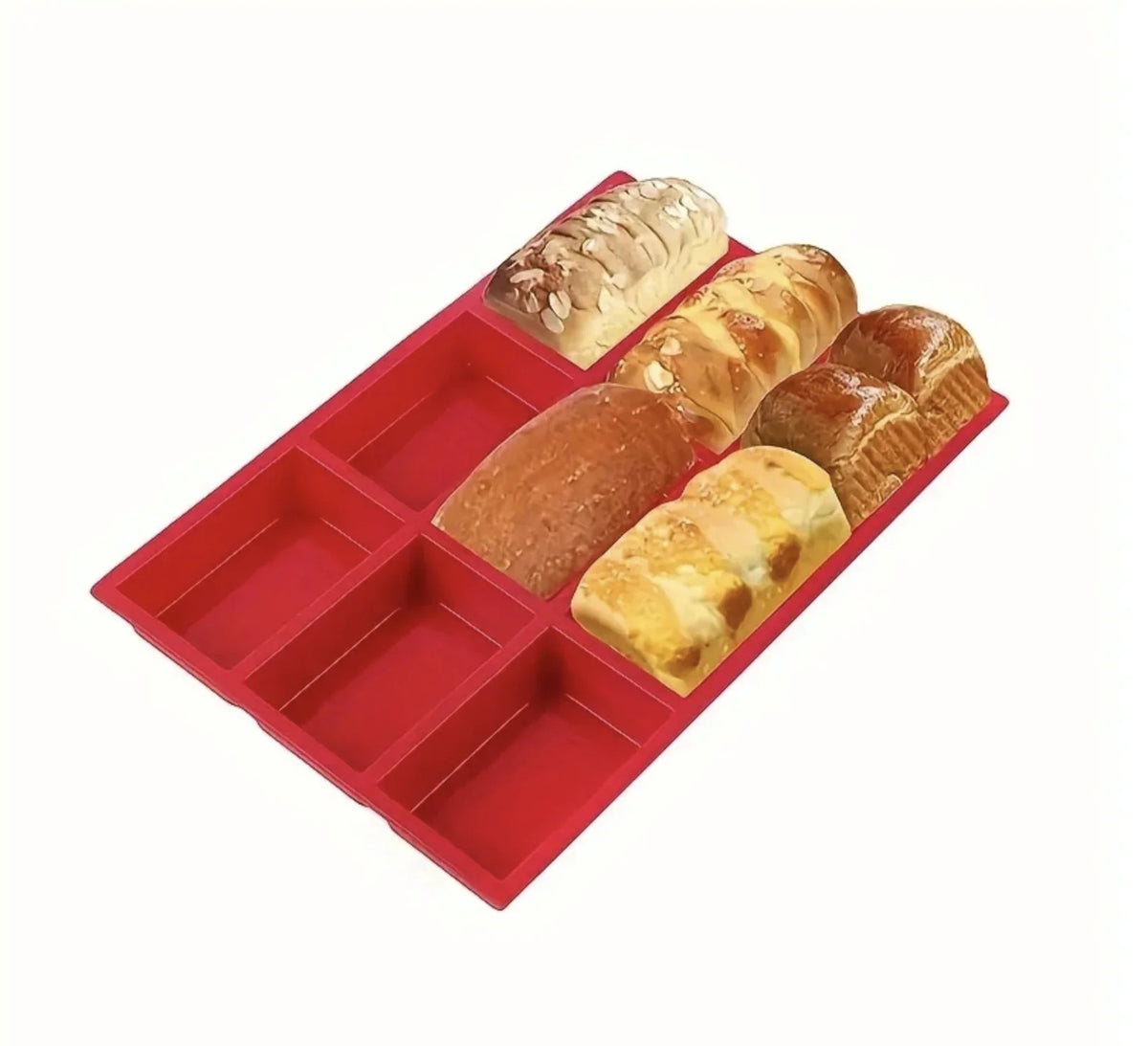 Big 9-Cavity Silicone Mini Loaf Pan Baking Cake