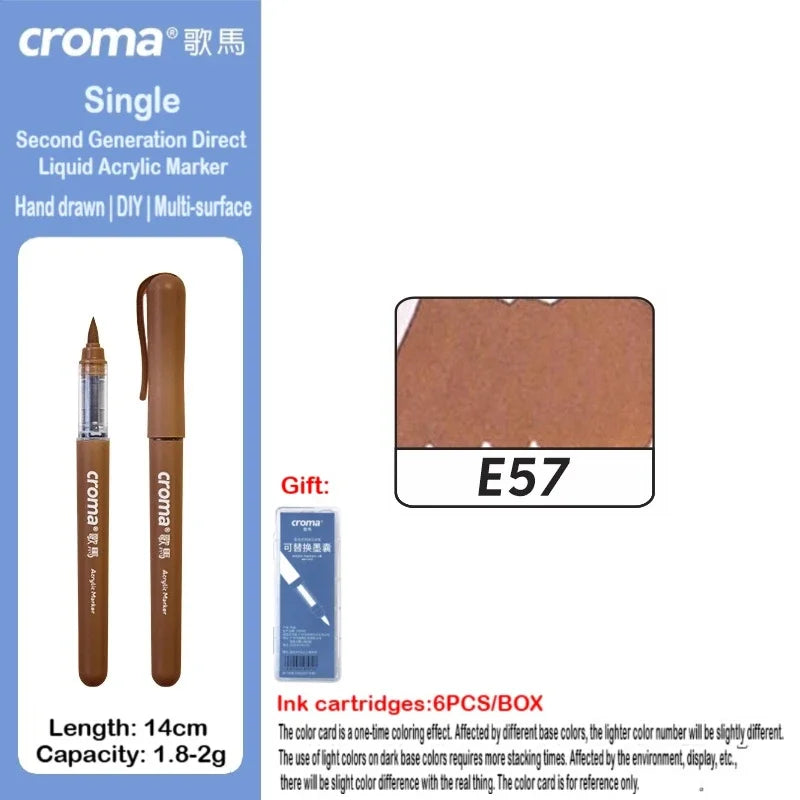 Croma 160/1 Colors Refillable Direct Liquid Acrylic Marker