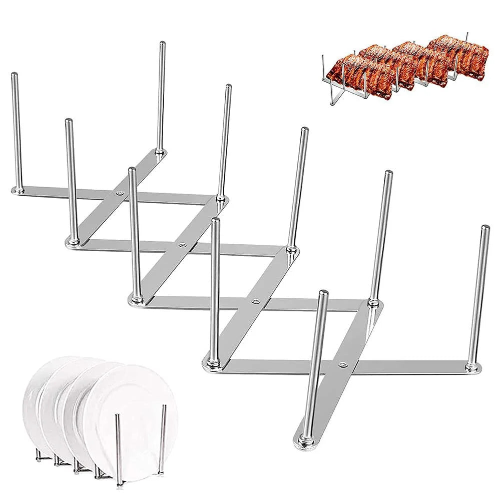 Stainless Steel Dish Rack - Adjustable Drainer Foldable