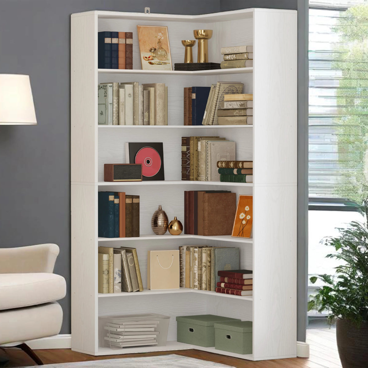 Anctor Corner Bookshelf Baffles Corner Bookcases Tiers Etagere