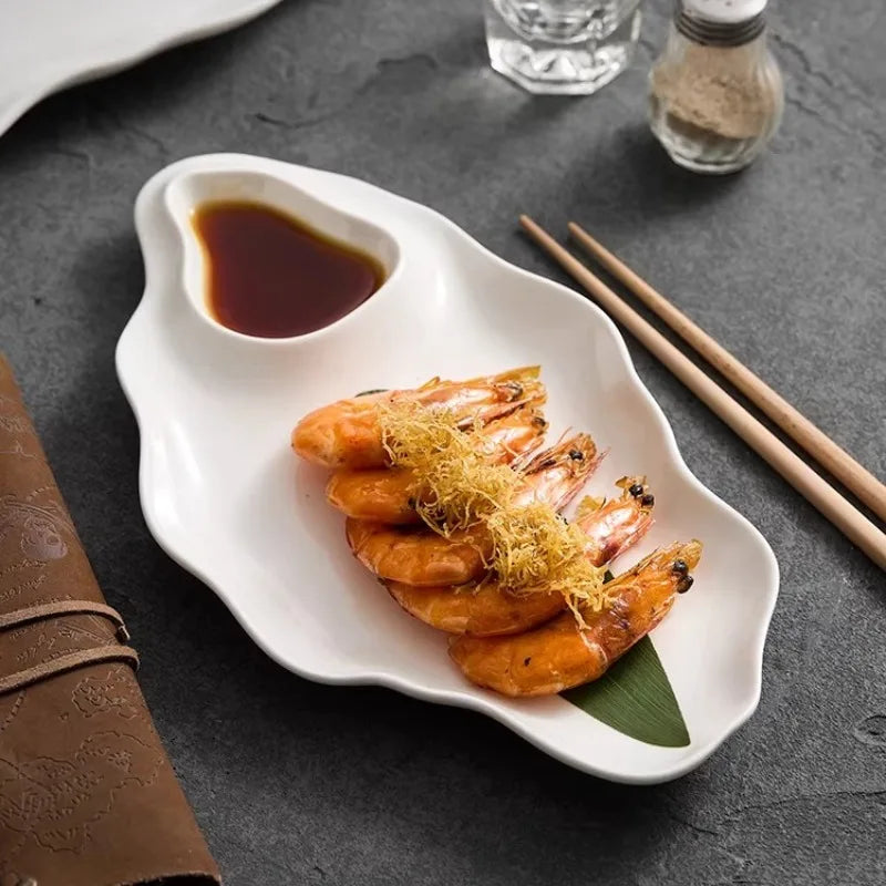 Irregular Shape Tableware Restaurant Creative Simple Ceramic