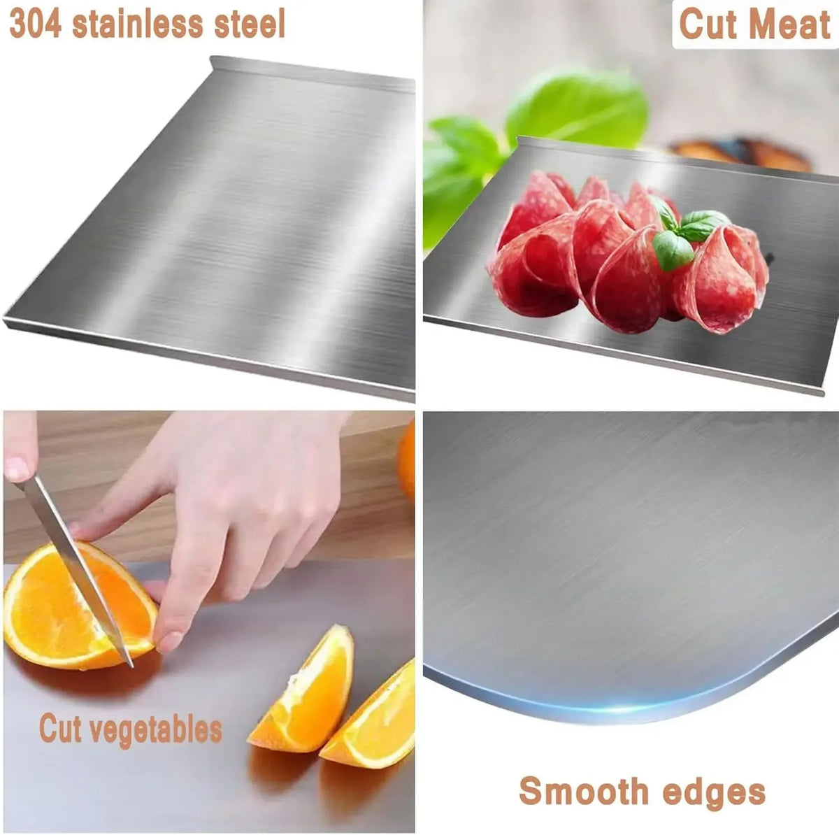 Food Grade Stainless Steel Chopping Board 304 Cutting