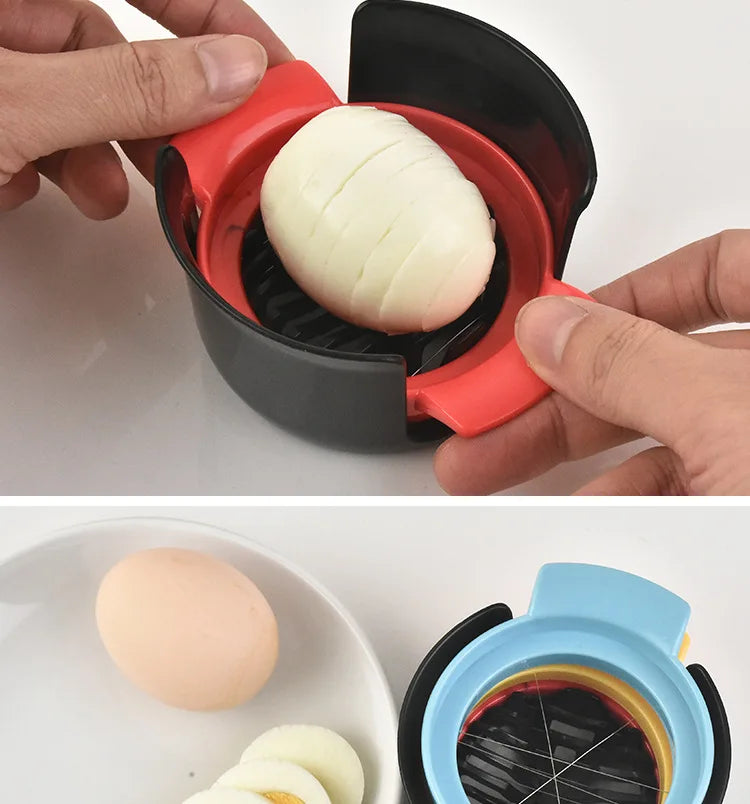 Stainless Steel Three In One Egg Slicer 3-In-1