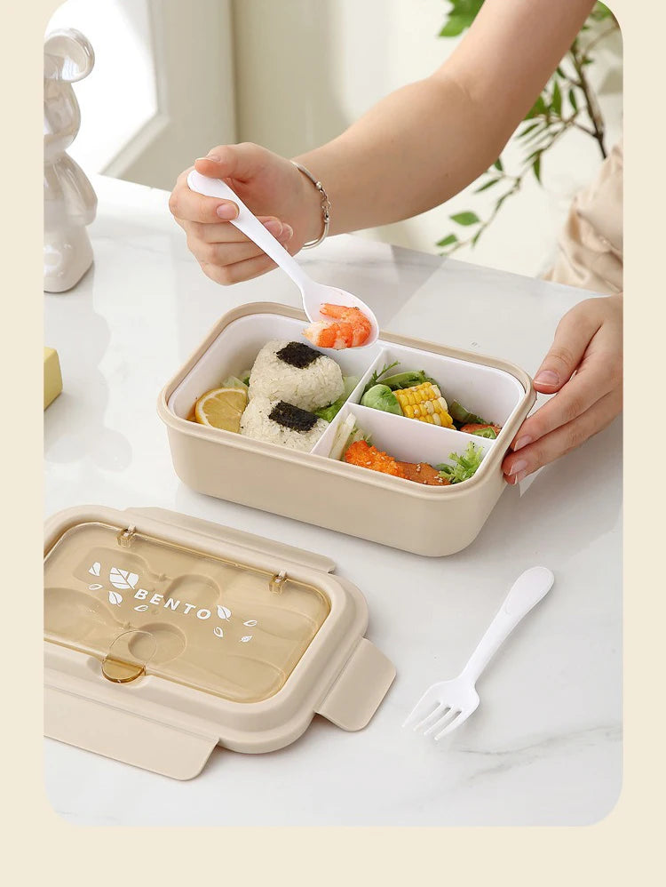 Lunch Box Children School Office Bento Box Compartment