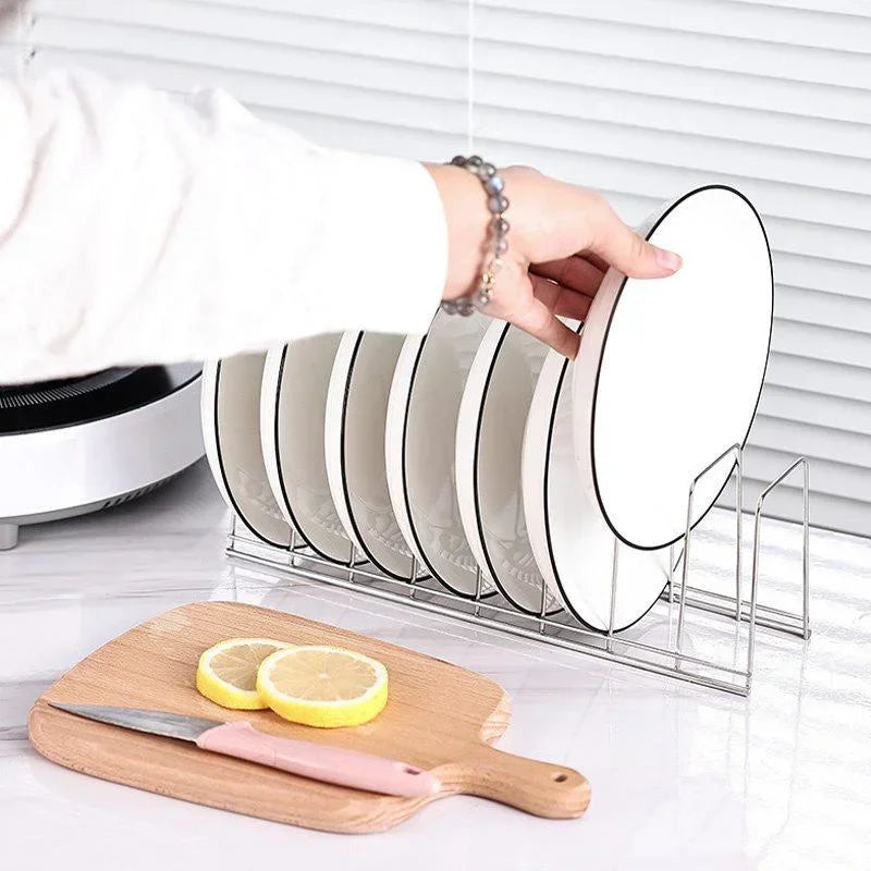 1pc Stainless Steel Dish Rack Dish Pan Plate