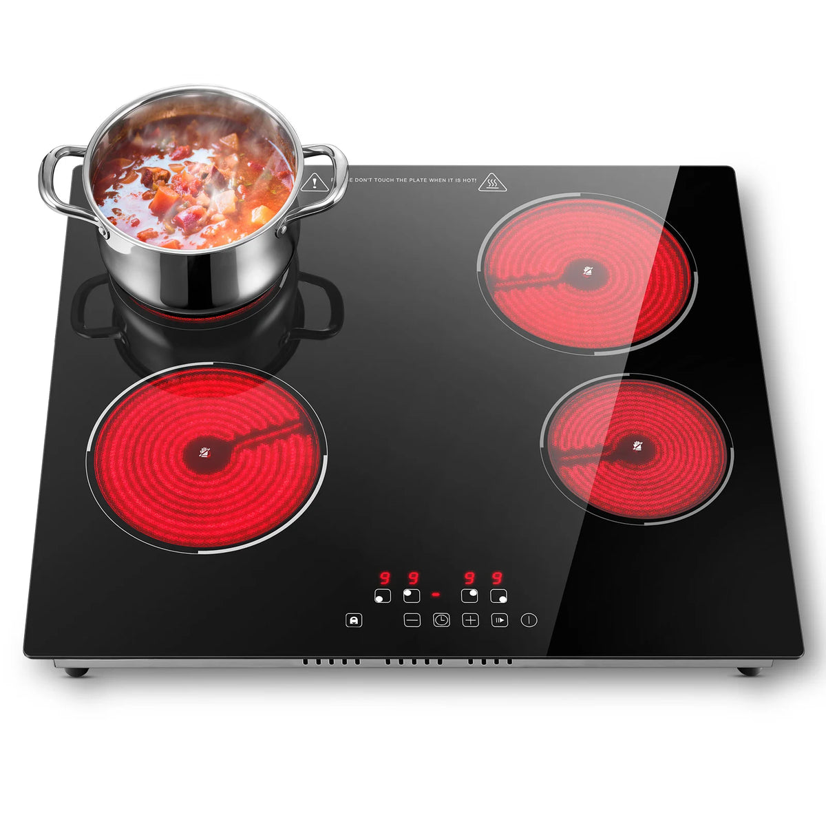 6000w Built-In Ceramic Hob Zone Induction Cooktop Touch