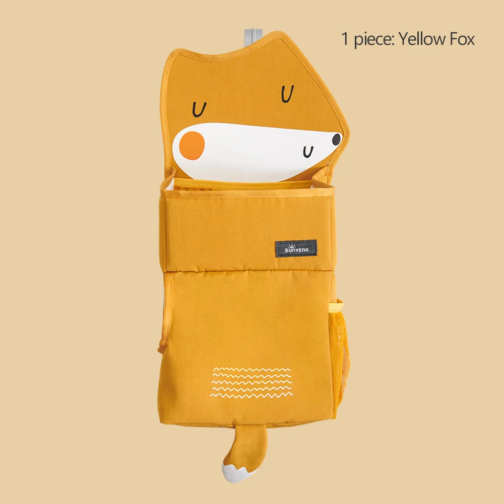 Sunveno Cartoon Baby Crib Hanging Storage Bag Multi-Functional