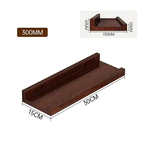 Wooden Floating Shelf Wall Mounted U-Shaped Shelf Display