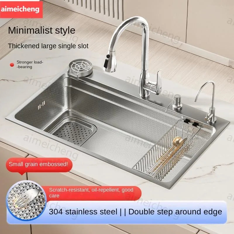 304 Stainless Steel Sink Silver Large Slot Wash