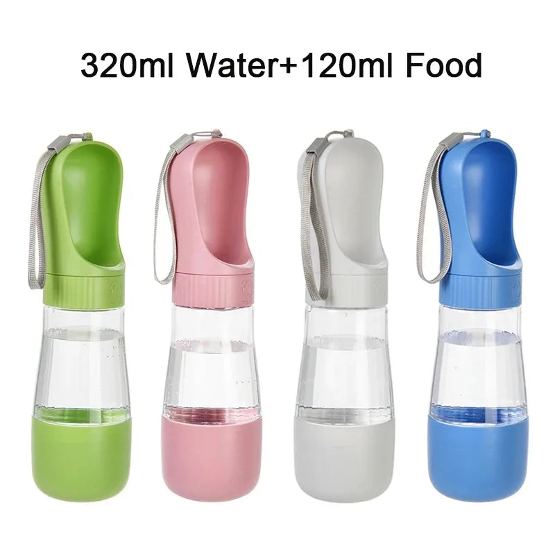 320ml Dog Water Bottle Food Container Travel In
