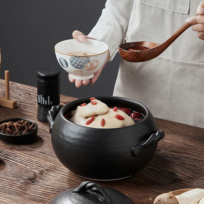 Japanese Ceramic Casserole Creative Spherical Clay Saucepan Stew