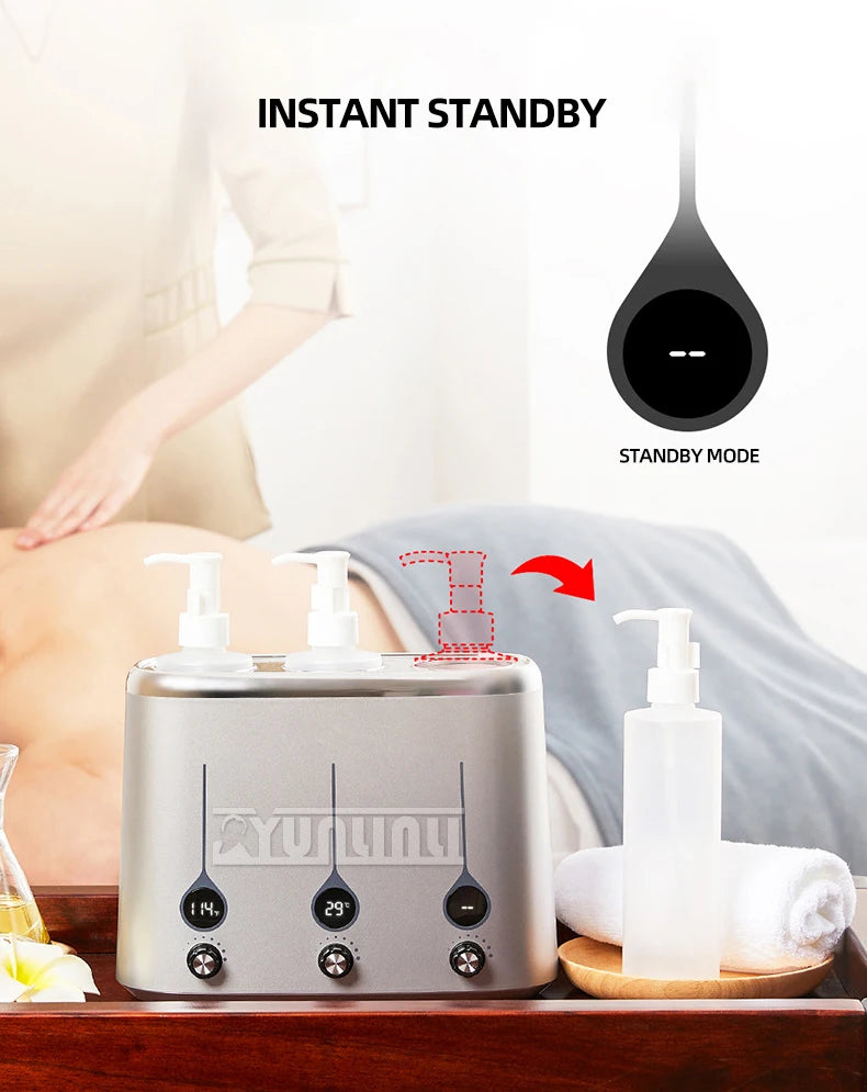 Oil Bottle Warmer Heater Led Screen Spa Equipment