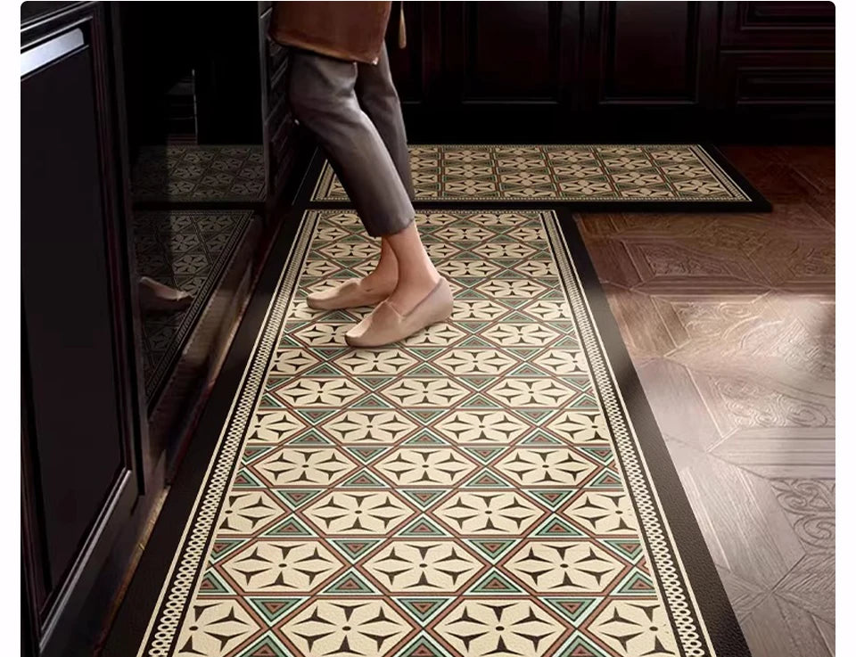 Floor Mat Long Rug Waterproof Non-Slip Pvc Leather