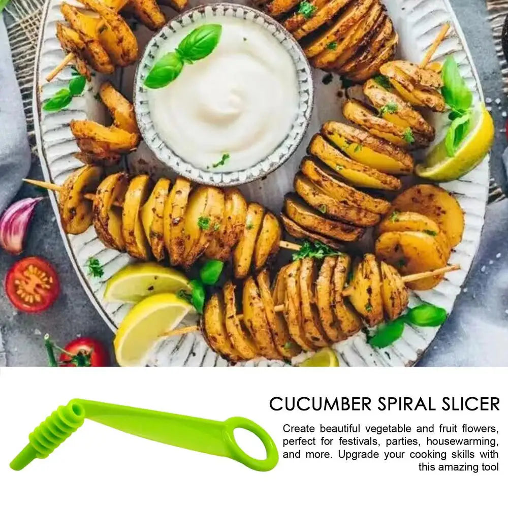 1pc Plastic Rotate Potato Slicer Twisted Potato Cucumber