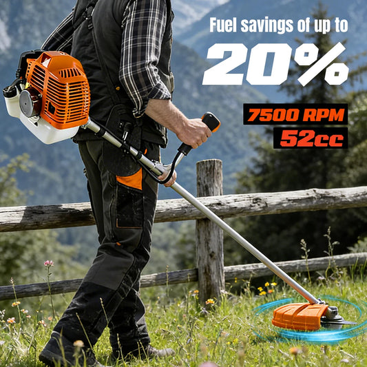 52cc Stroke Gas Brush Cutter 7500rpm Grass Trimmer