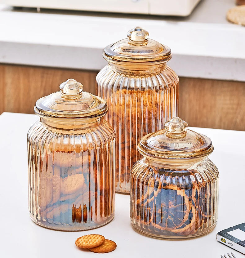 Glass Airtight Jars Food Grade Storage Box Storage