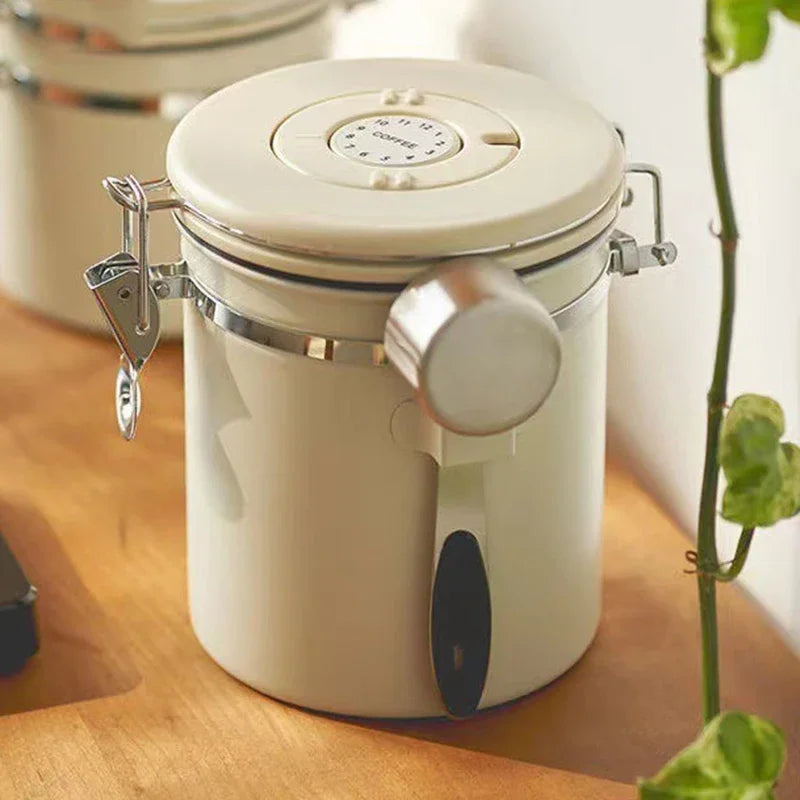 Large Capacity Coffee Beans Vacuum Storage Container Stainless