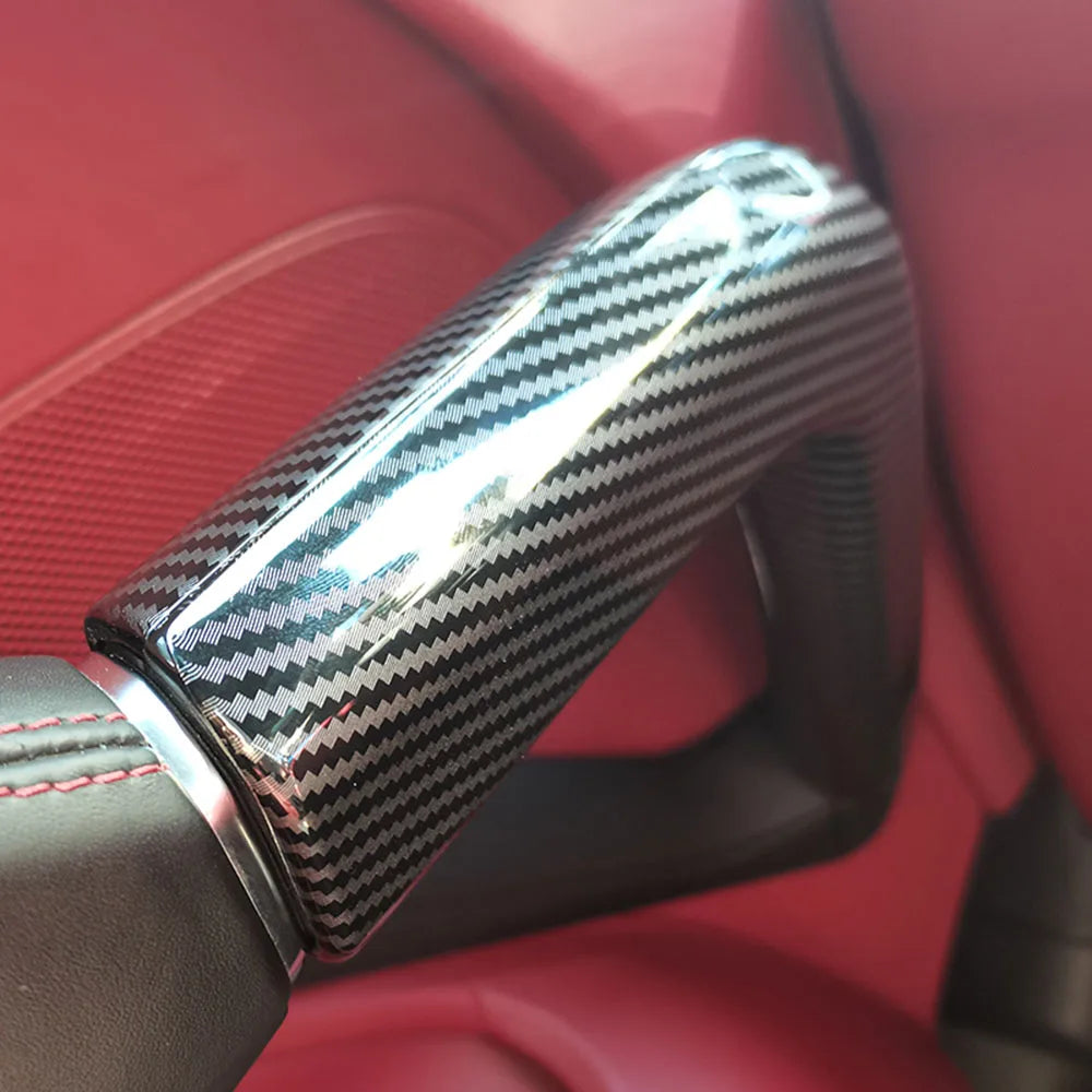 Car Abs Carbon Fiber Interior Door Pull Handle