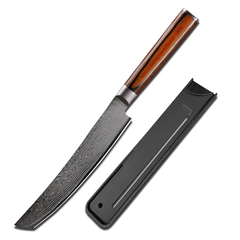 Damascus Steel Japanese Chef Knife Meat Cleaver Slicing