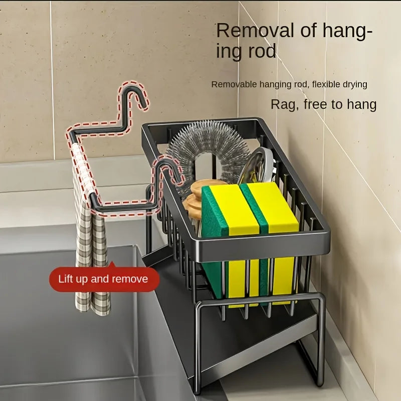Sink Sponge Holder Stainless Steel Sponge Storage Self