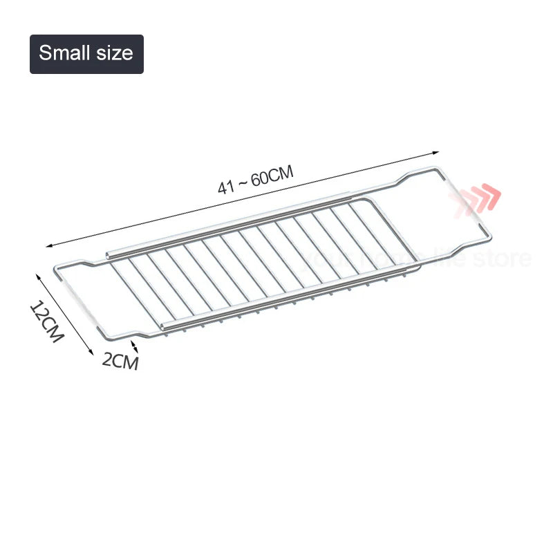 Drain Rack Expandable Over Sink 304 Stainless Steel