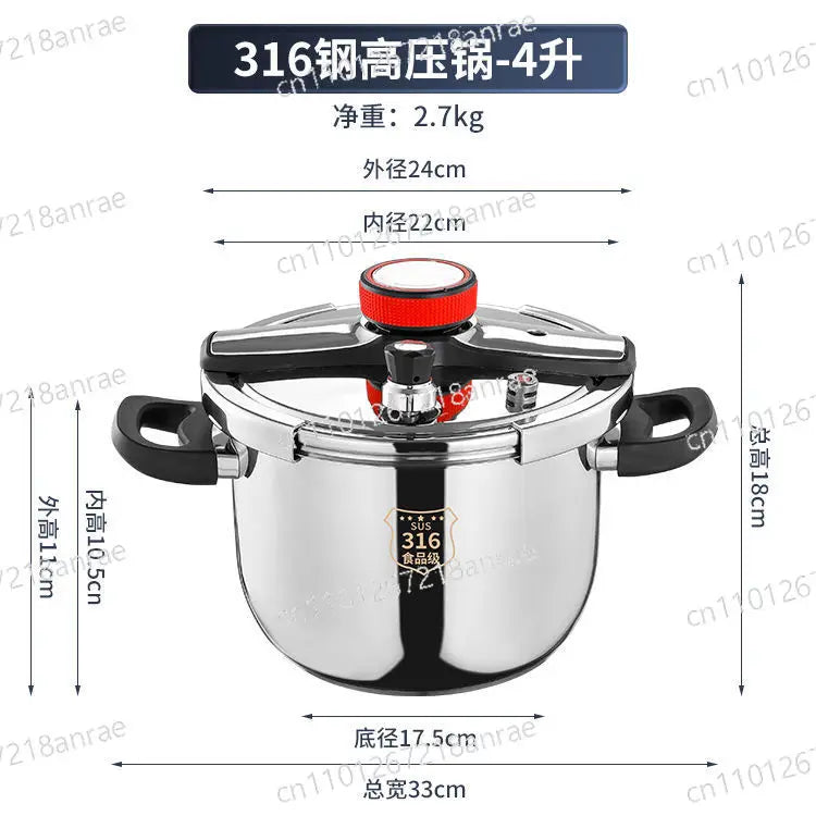 316 Stainless Steel Explosion-Proof Pressure Cooker Thickened