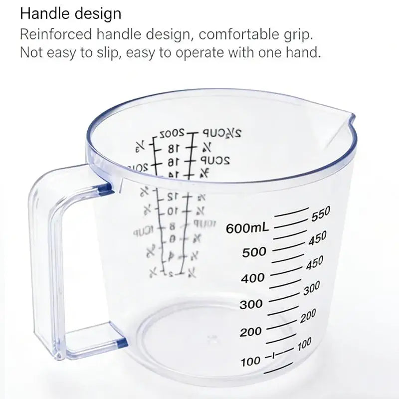 150/300/600/1000ml Baking Liquid Measuring Cups Scale Cup Plastic