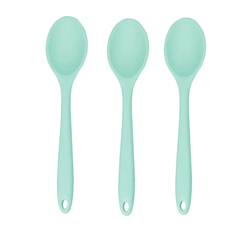 3pcs Silicone Spoon Mixing Soup Spoons Mixing Ladle