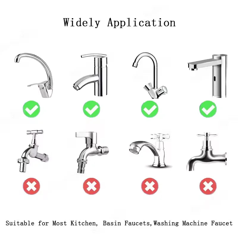 1pc 1080 Swivel Stainless Steel Faucet Extender Universal