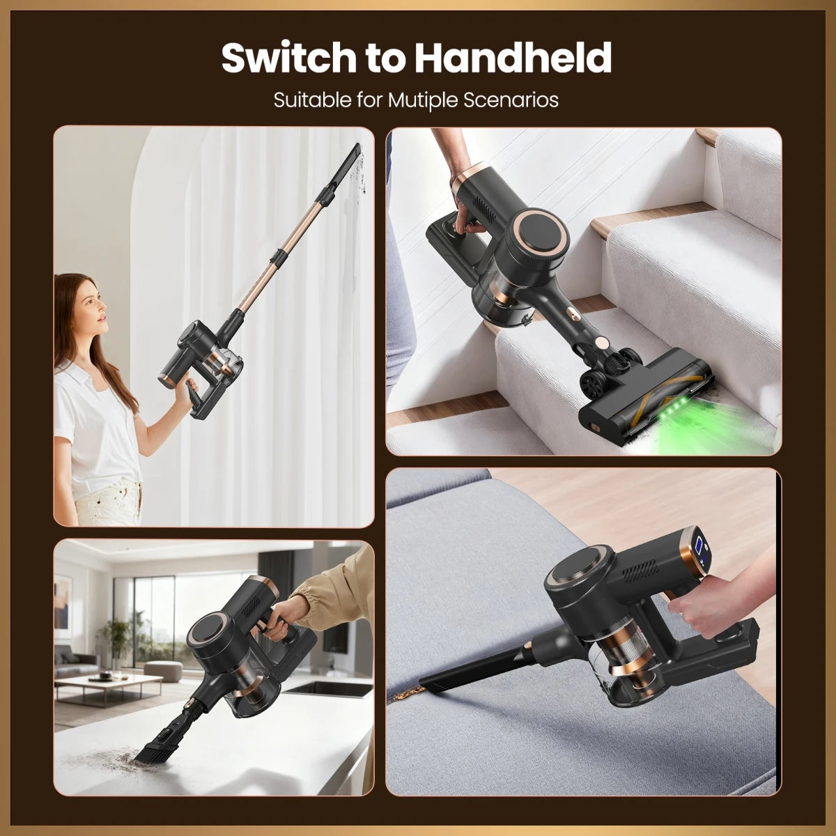 Lamzien V8max Cordless Vacuum Cleaner 55000pa/45min Runtime