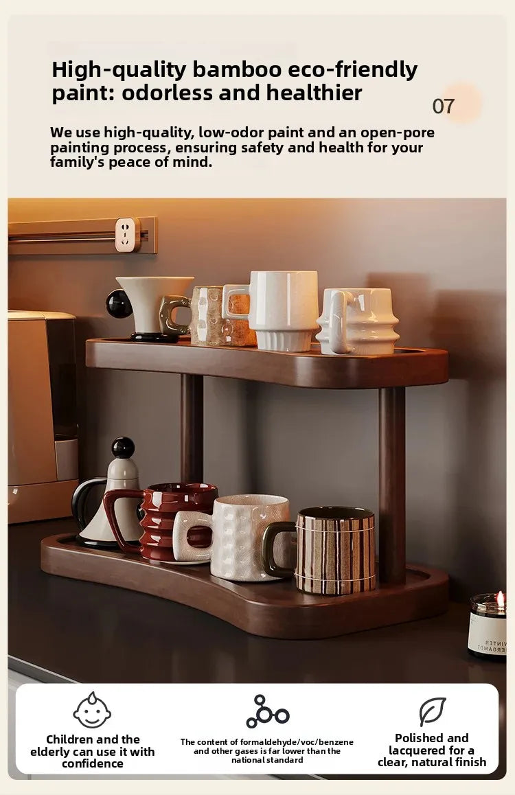 Countertop Water Cup Organizer Cabinet Cup Storage Rack