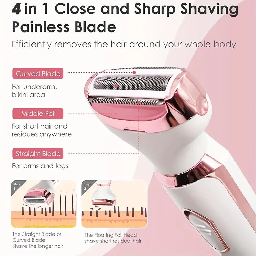 Women Electric Hair Removal Device Electric Epilator Wet
