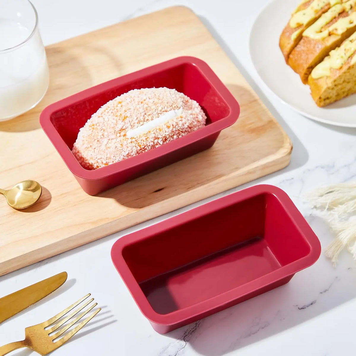 Silicone Baking Molds Nonstick Rectangle Cake Pans Mini