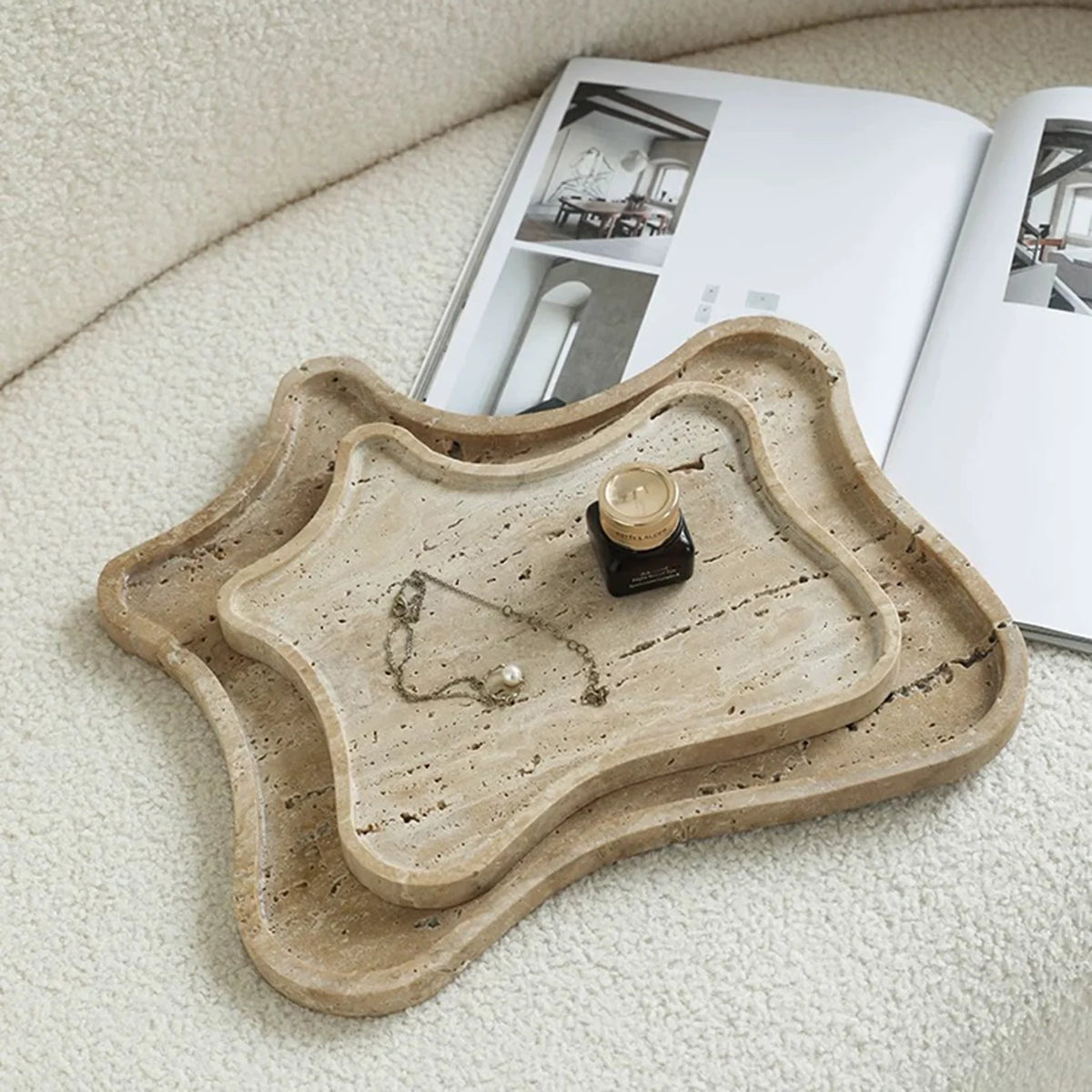 Large Scale Organic Shape Silicone Mold Terrazzo Trays