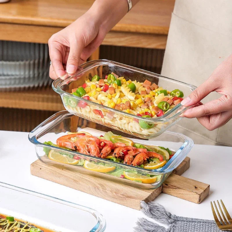 Bakeware Glass Platter Oven Baking Tray Baking Utensil