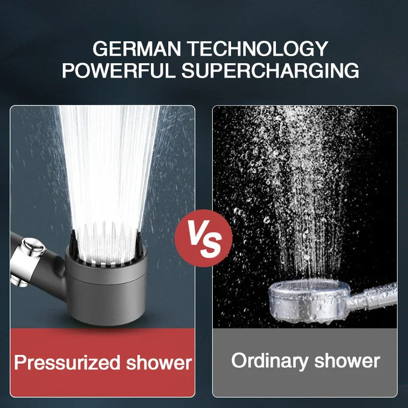 High Pressurized Filter Shower Head 3-Mode Adjustable Spray
