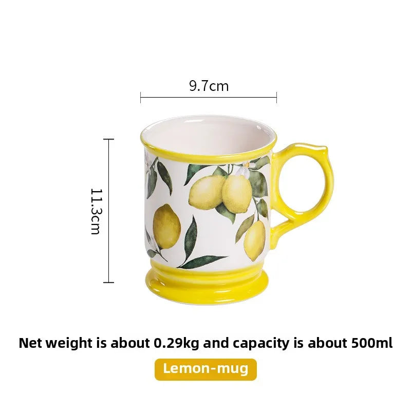 Creative Lemon Plate Ceramic Fruit Dish Ins Style