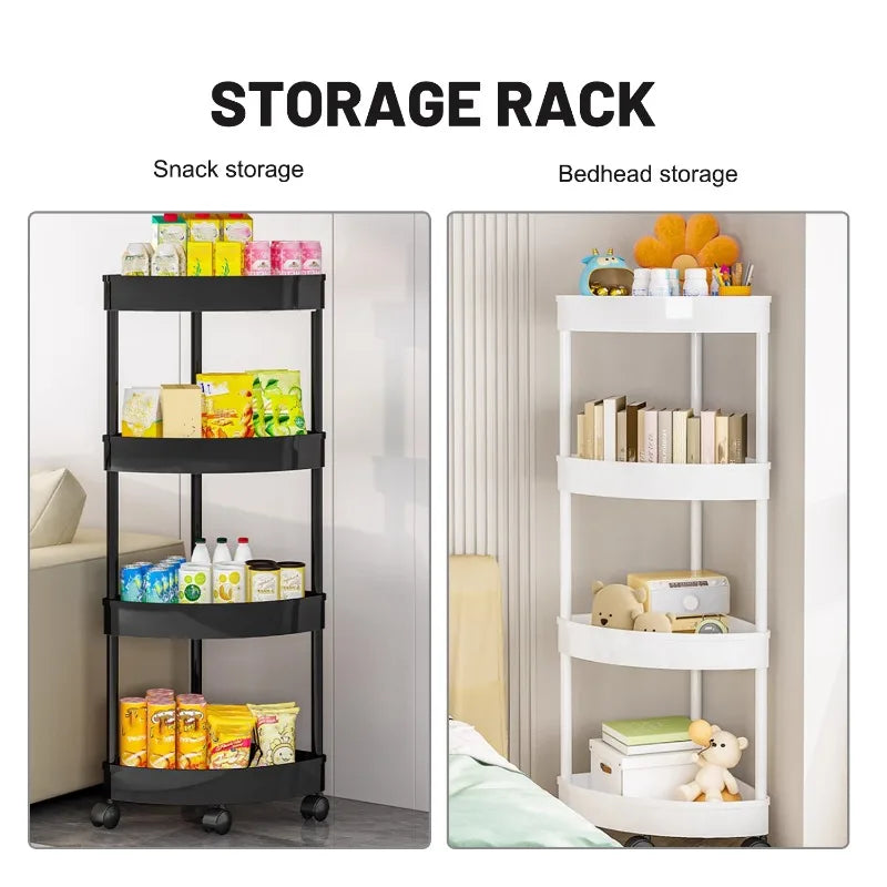 Swivel Wheels Small Cart Shelf Snacks Racks Trolley