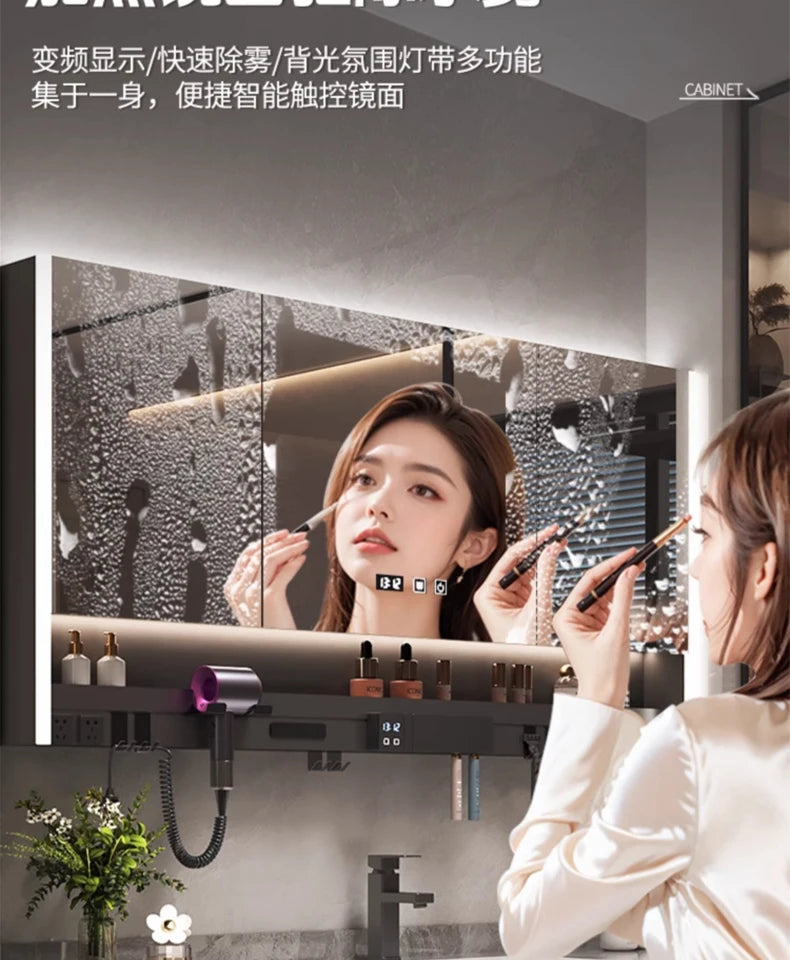 Paper Drawers Bathroom Cabinet Organizer Storage Mirror Toilet
