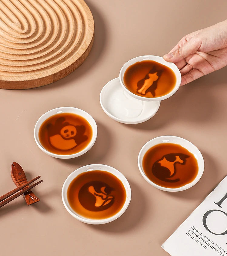 1pcs Ceramic Taste Dish Animal Small Plate Creative