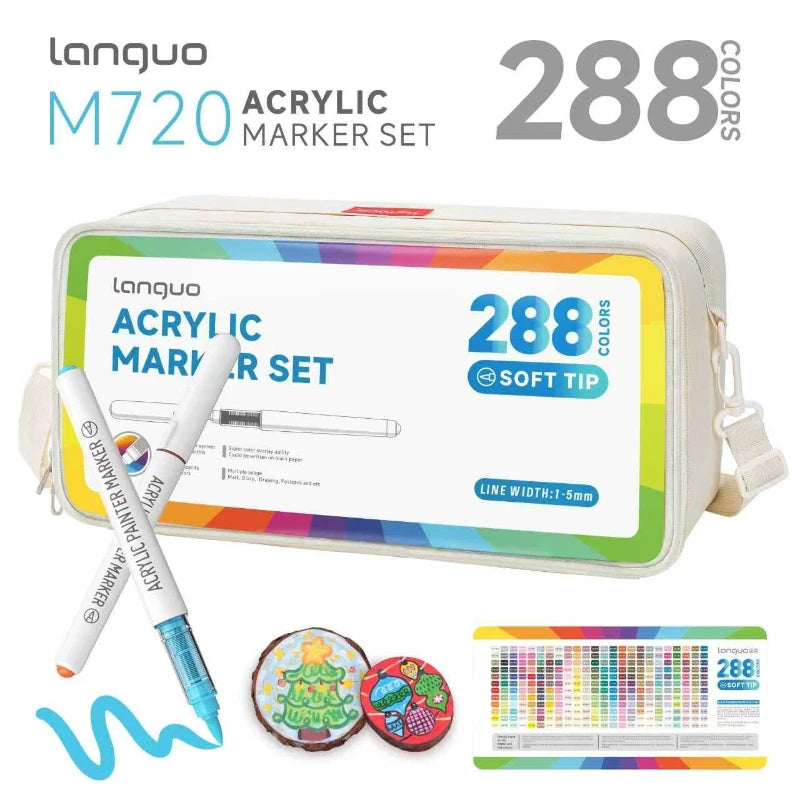 Languo 288/9 Colors Direct Liquid Acrylic Paint Pens