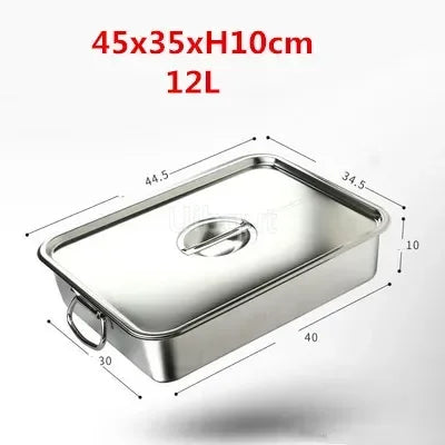 304 Stainless Steel Plate Metal Tray Handle Square
