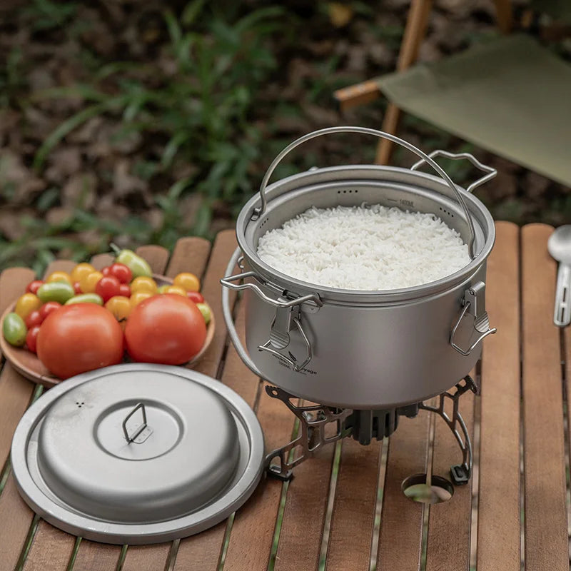Boundless Voyage Camping Rice Cooker Titanium Pot Cooker