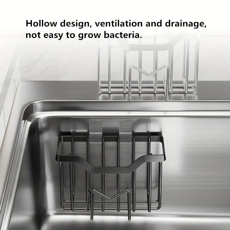 Sponge Holder Sink Adhesive Hook Rustproof Stainless Steel