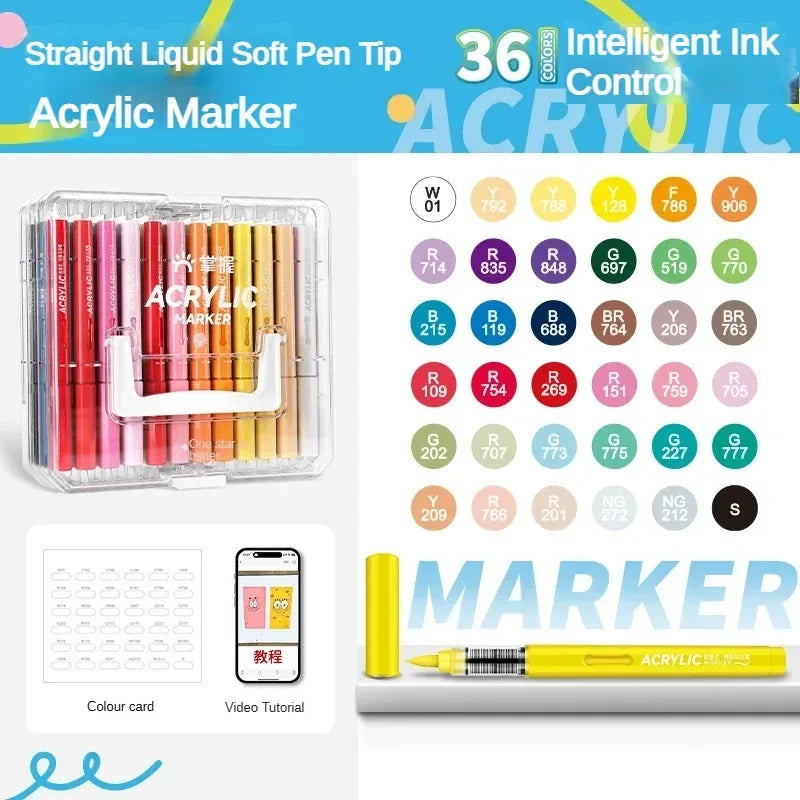 84/12 Colors Direct-Liquid Acrylic Marker Pen Waterproof Pen