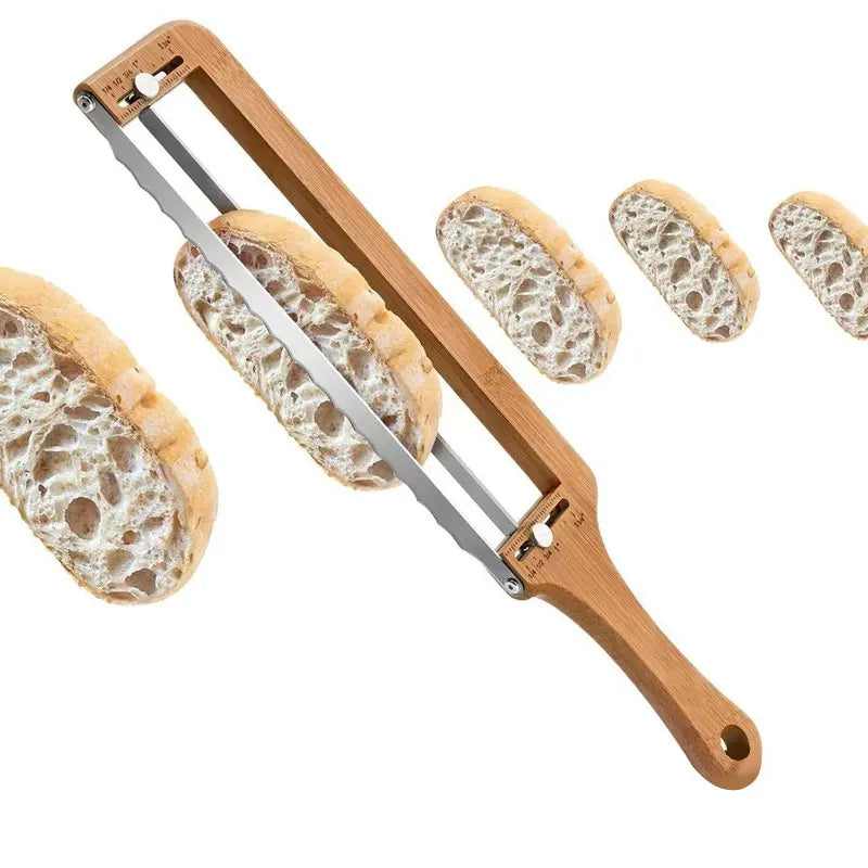 Sourdough Bread Slicer Bow Saw Cutter Double-Sided Adjustable