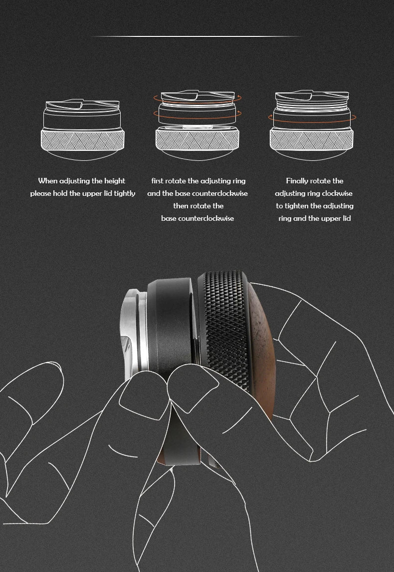 Mhw-3bomber 51/53/58mm Espresso Tamper Coffee Distributor